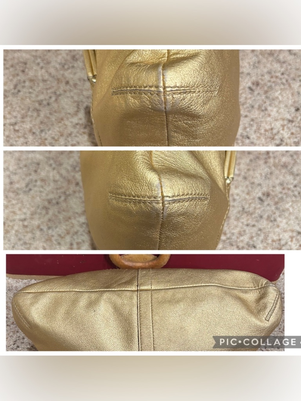 Coach Ergo Convertible Tote in Yellow Gold Metallic - Picture 9 of 16